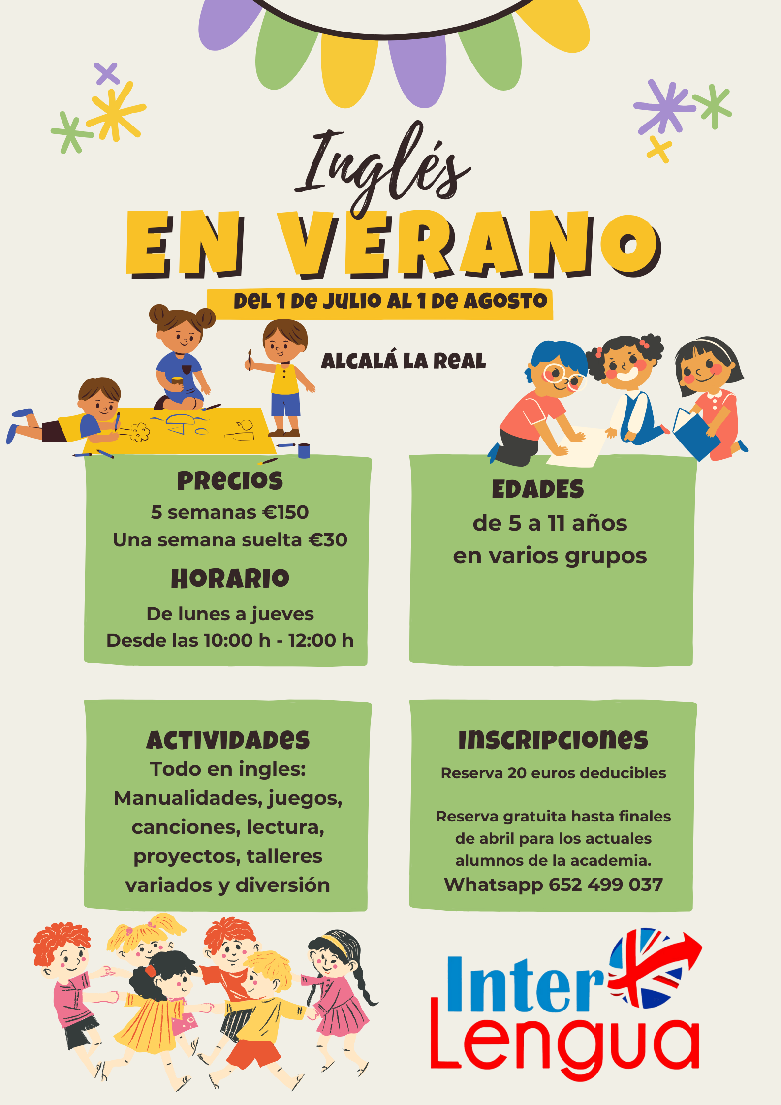 Cartel Campamento de Verano Niños Ilustrado Infantil Multicolor (2)